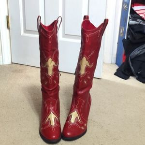 Pierre Dumas Red Knee Highs